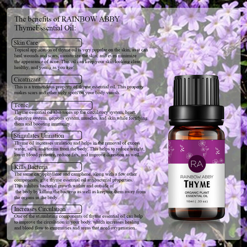 6-Pack 10ml Essential Oils Set: Pine,Ginger,Black Pepper,Pine Needles,Juniper,Thyme