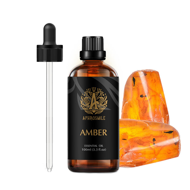 100% Pure Amber Essential Oil for Humidifier 100ml Aromatherapy Essential Oil Amber for Diffuser, Amber Oil for Candle Making