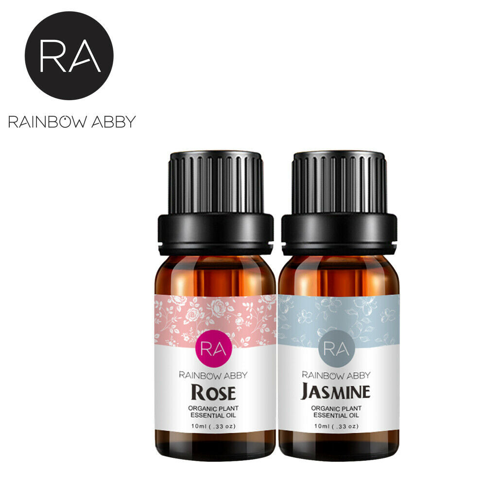 2-Pack 10ml Rose Jasmine Essential Oils Set