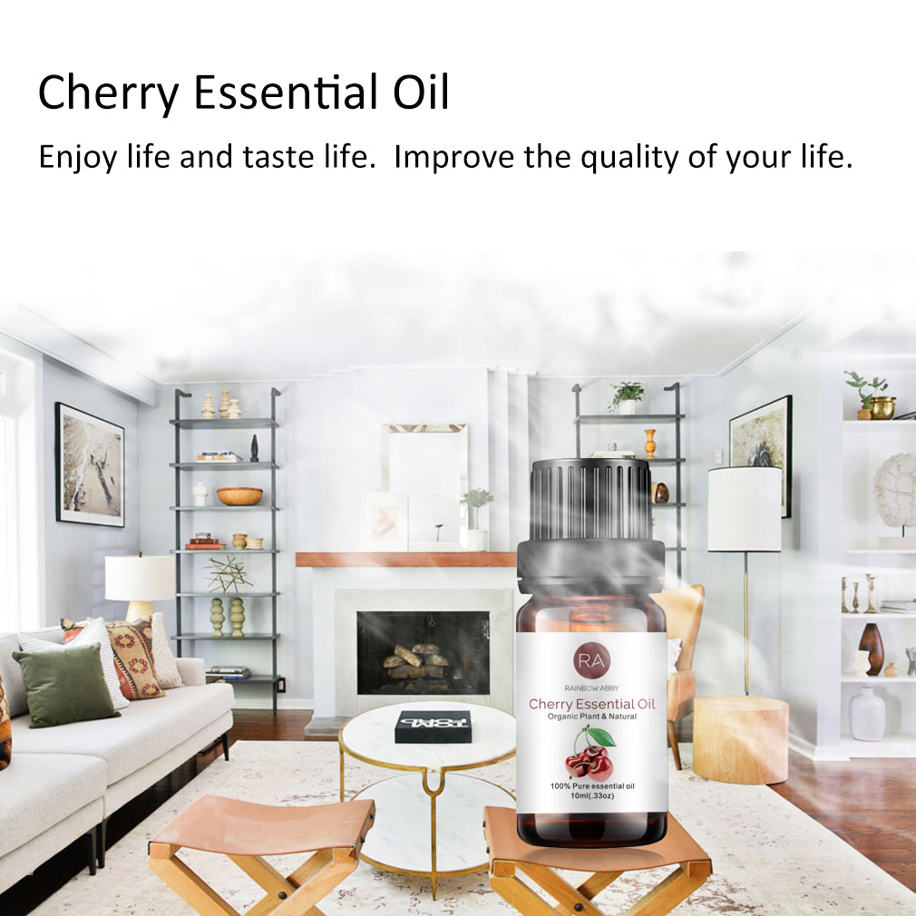 Aceite esencial de cereza, aromaterapia natural 100% puro Aceite de cereza para difusor (10 ml)
