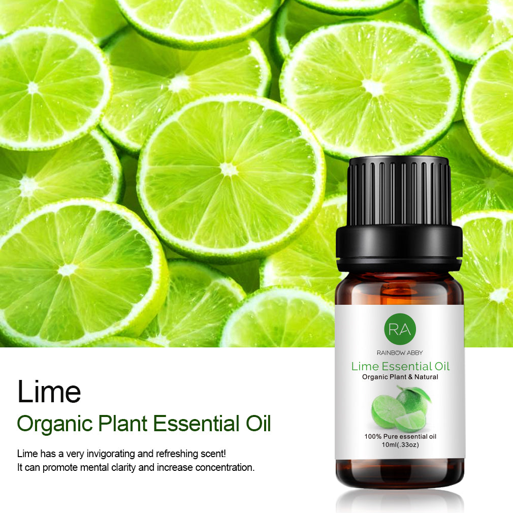 Aceite esencial de lima - Aceite de lima de aromaterapia 100% puro - 10 ml