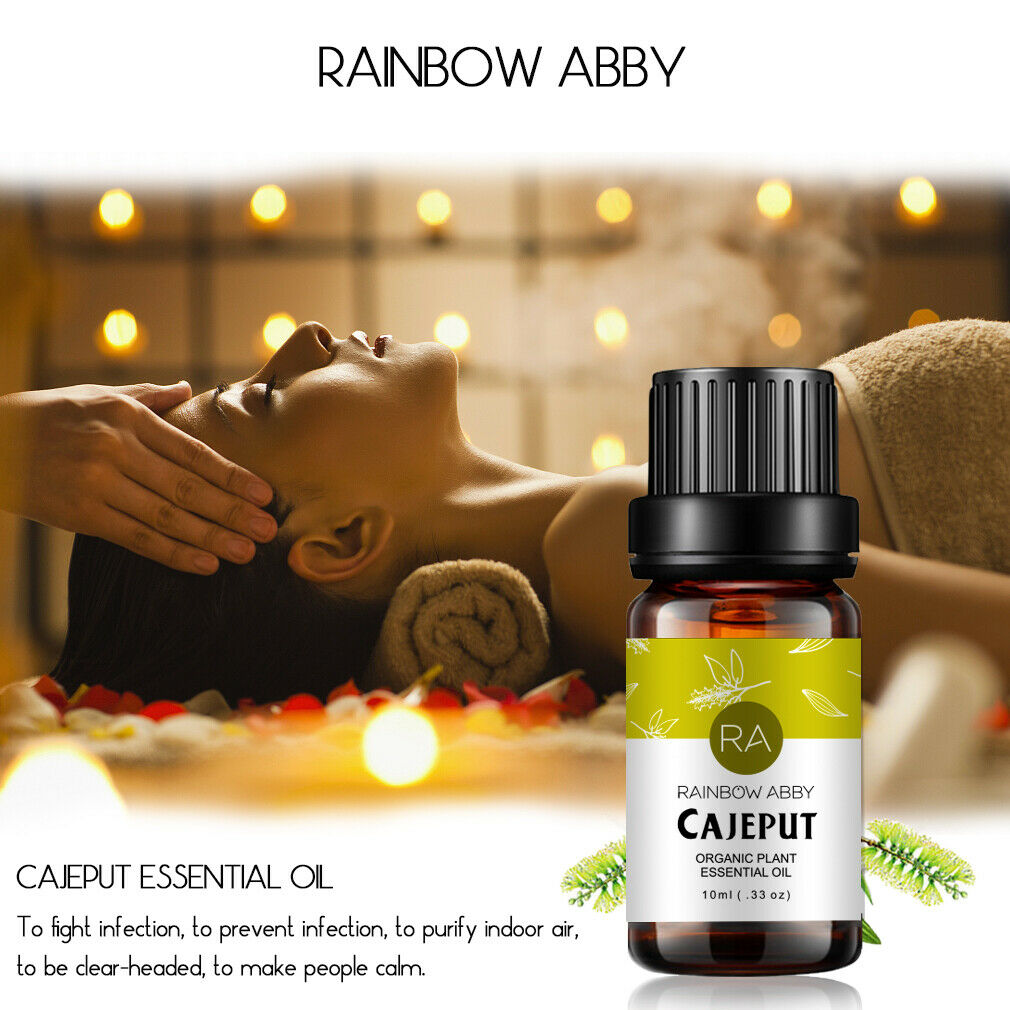 6-Pack 10ml Essential Oils Set: Tangerine,Cypress,Cajeput,Basil,Camphor,Grapefruit