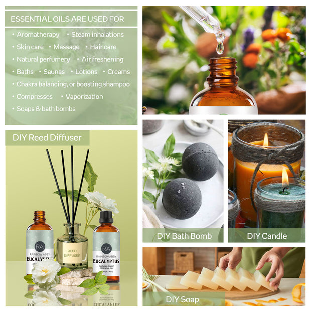 Eucalyptus Oil Essential Oils 100% Pure Natural Aromatherapy Therapeutic 100ml