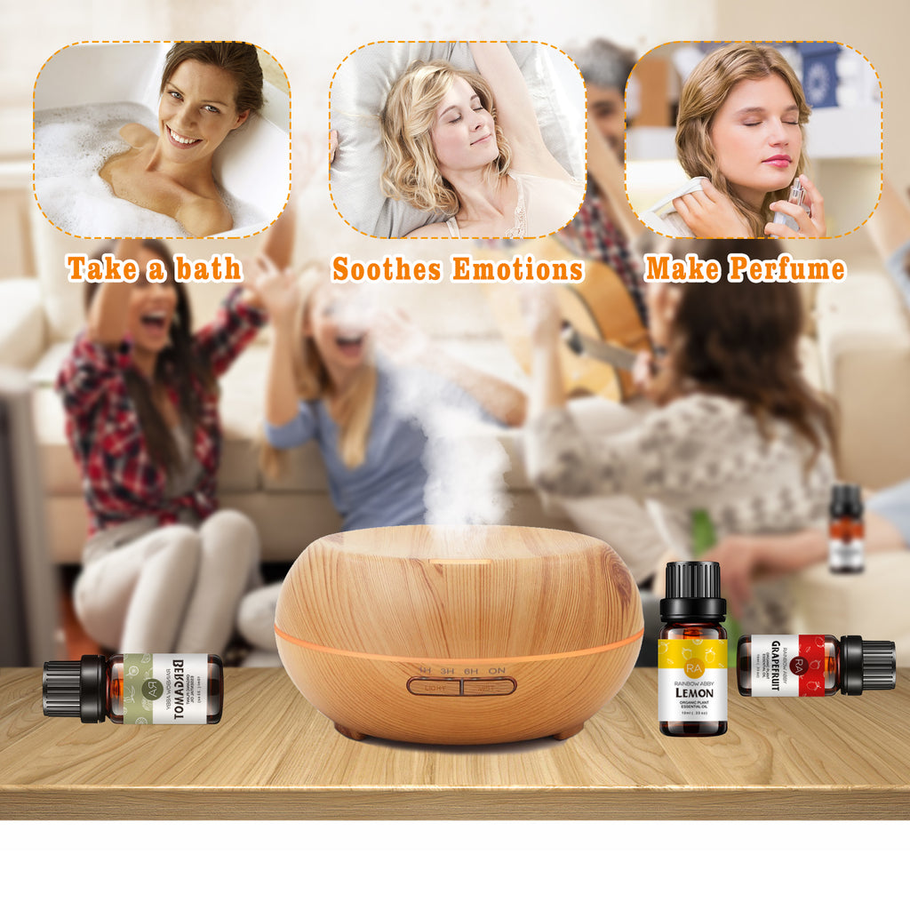 6-Pack 10ml Citrus Essential Oil Set: Lemon, Sweet Orange, Bergamot, Grapefruit, Tangerine, Lime