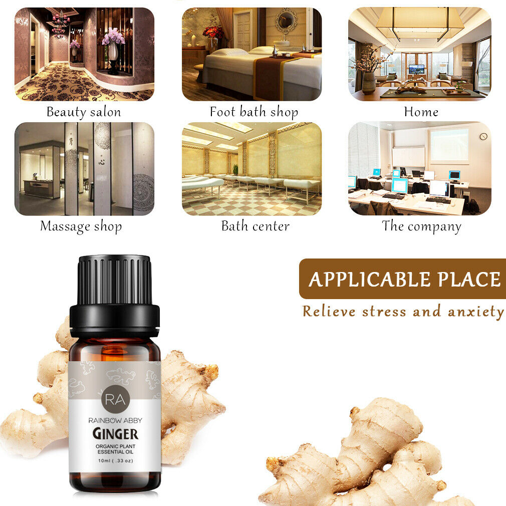 6-Pack 10ml Essential Oils Set: Pine,Ginger,Black Pepper,Pine Needles,Juniper,Thyme