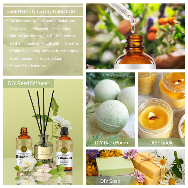 100ml Pure Bergamot Oils Natural Aromatherapy Bergamot Essential Oils Therapeutic