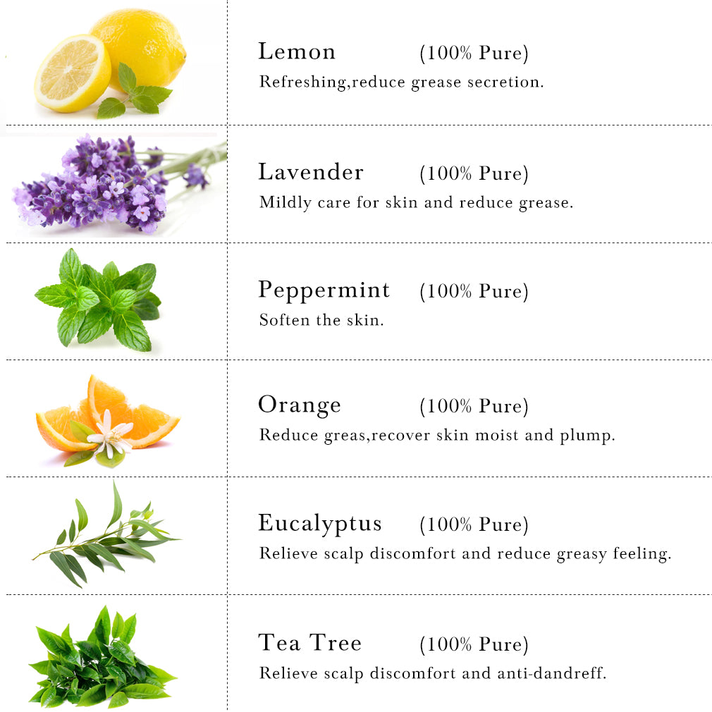 Rainbow Abby Essential Oils Juego de regalo Top 6 Aceites esenciales puros para difusor, humidificador, masaje, aromaterapia, cuidado de la piel y el cabello