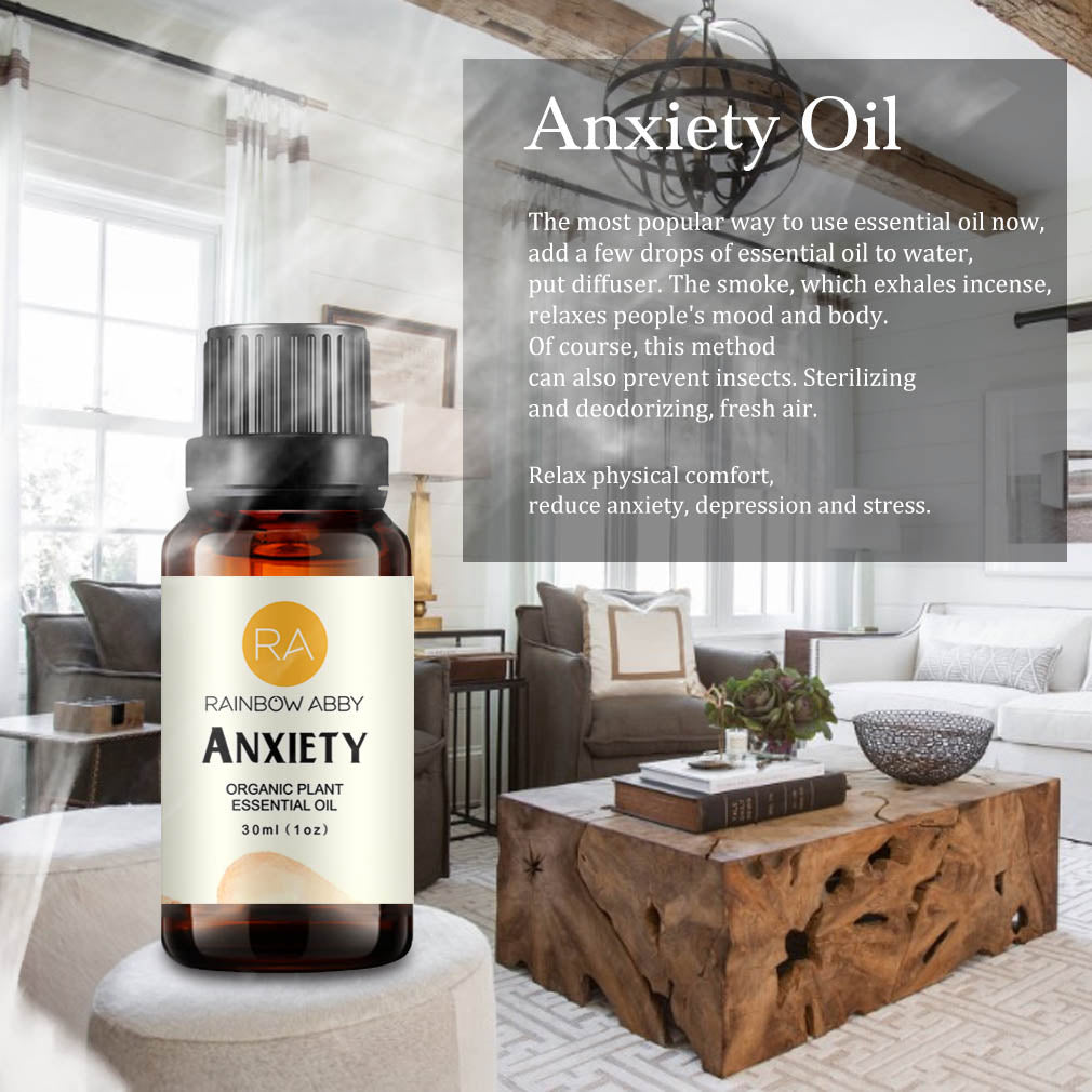 Mezcla de aceites esenciales de ansiedad 30 ml - Stress Away, Stress Relief Oil - Relajación, Aceites esenciales calmantes
