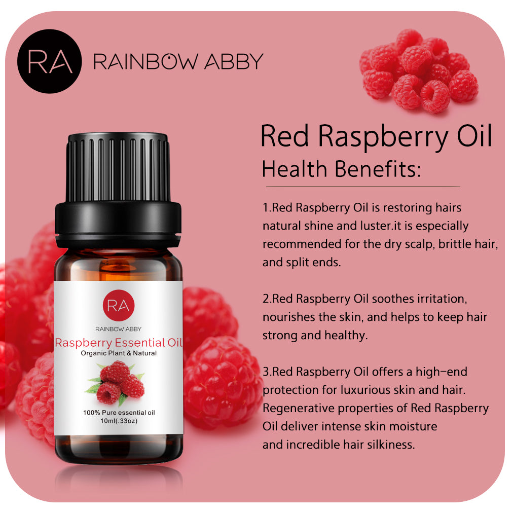 10 ml de aceite esencial de frambuesa, aceite de frambuesa de aromaterapia natural 100% puro para difusor