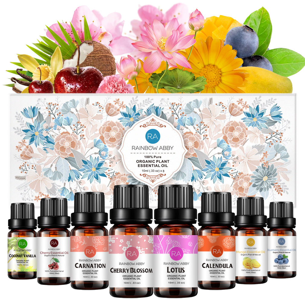 RAINBOW ABBY TOP 8x 10ml Juego de aceites esenciales 100% puros