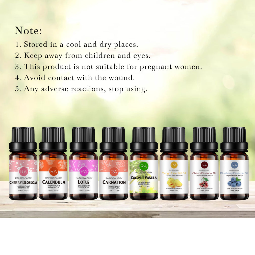 RAINBOW ABBY TOP 8x 10ml Juego de aceites esenciales 100% puros