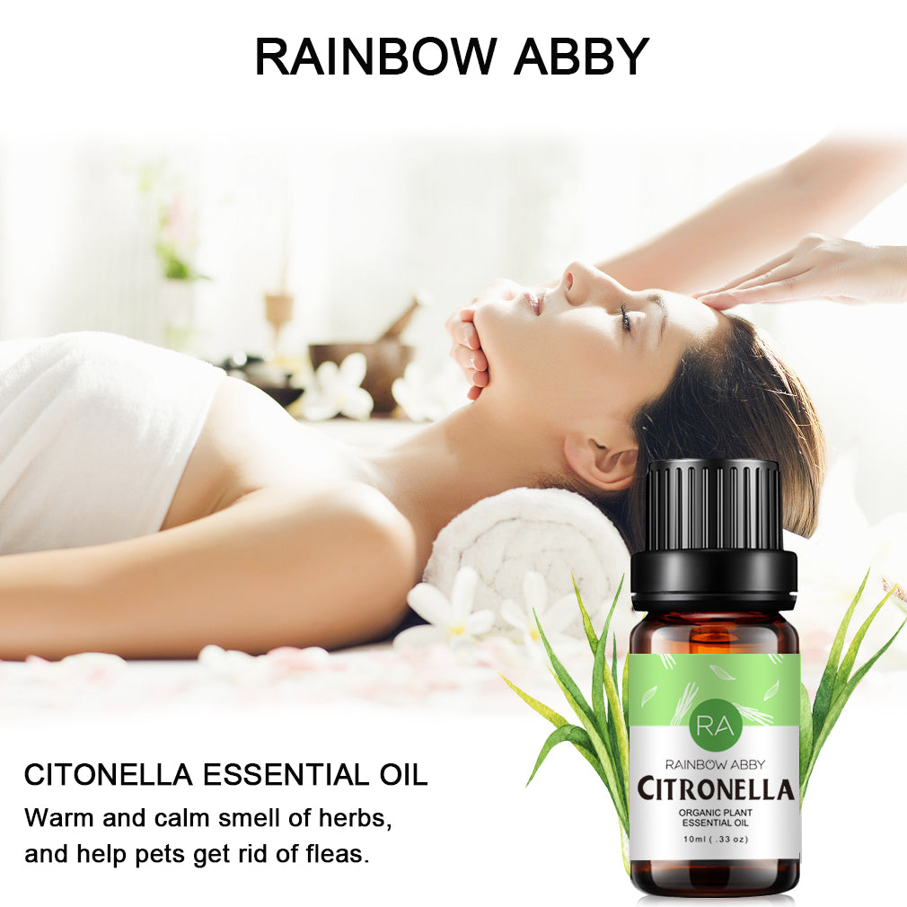 Aceite esencial de citronela - Aceite de citronela 100% puro - 10 ml