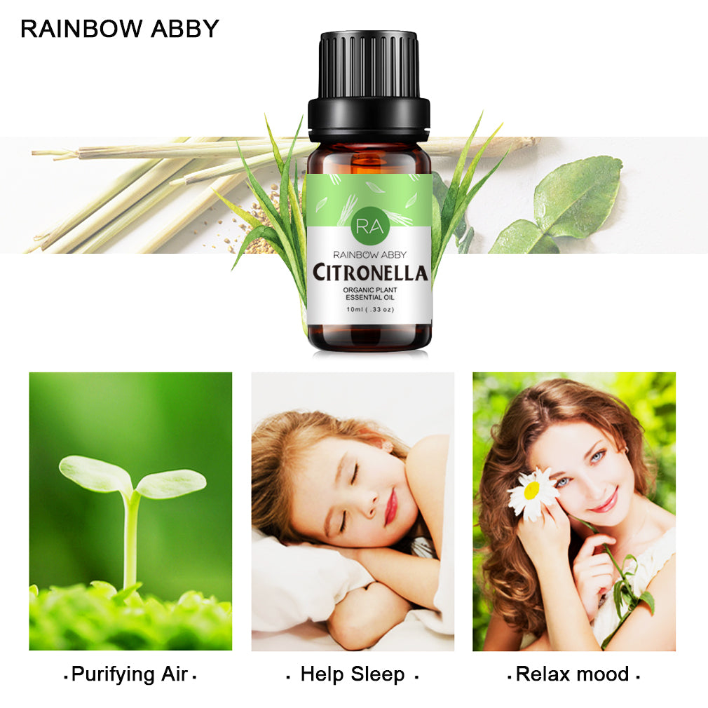 Aceite esencial de citronela - Aceite de citronela 100% puro - 10 ml