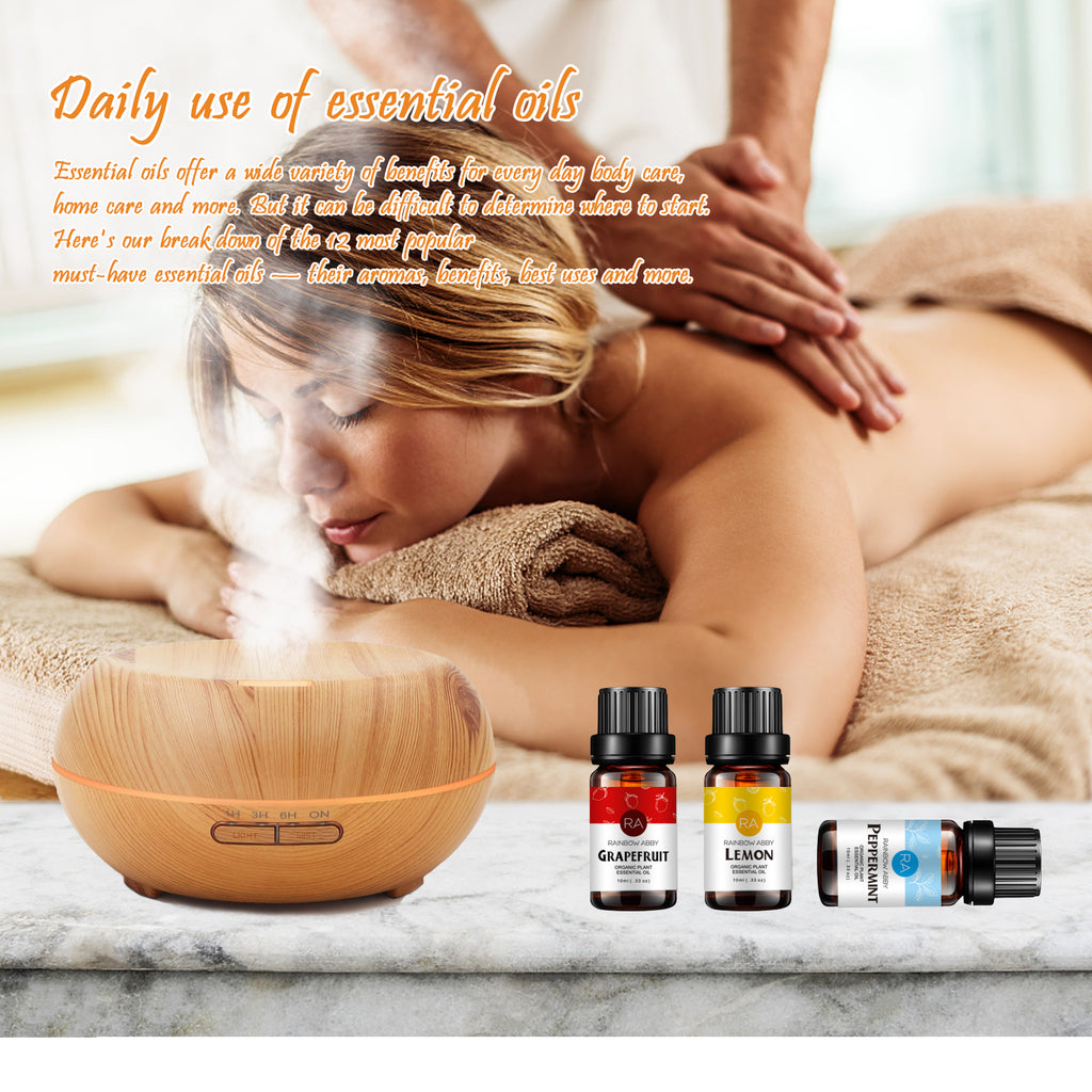 12 MUST-HAVE ESSENTIAL OILS - Uplifting,Freshening,Calming,Relaxing,Meditative