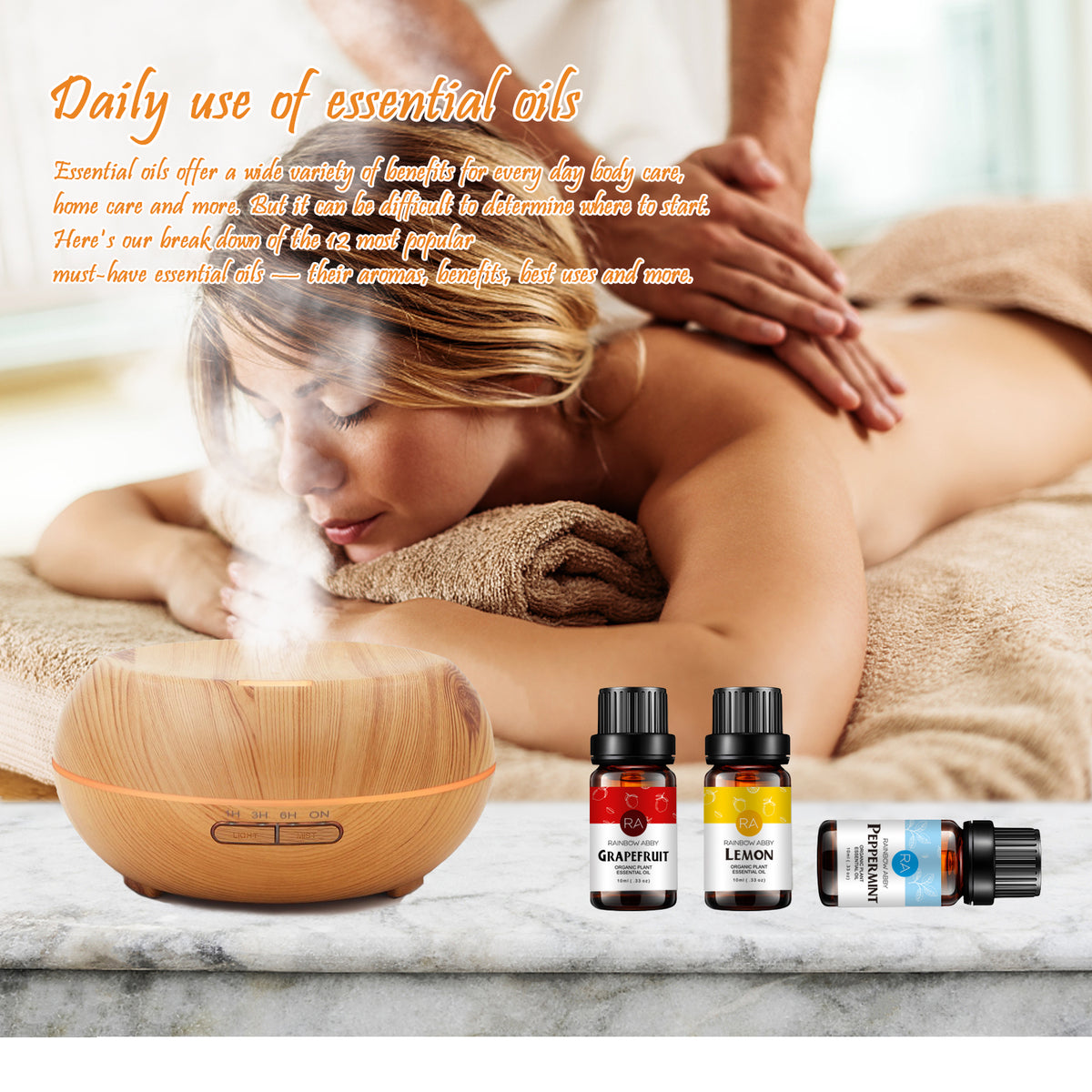 12 MUST-HAVE ESSENTIAL OILS - Uplifting,Freshening,Calming,Relaxing,Meditative