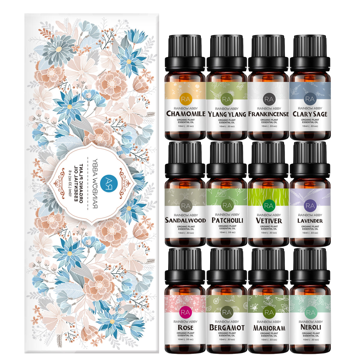12-Pack 10ml Essential Oils Set that help induce sleep- To Fall (And Stay) Asleep