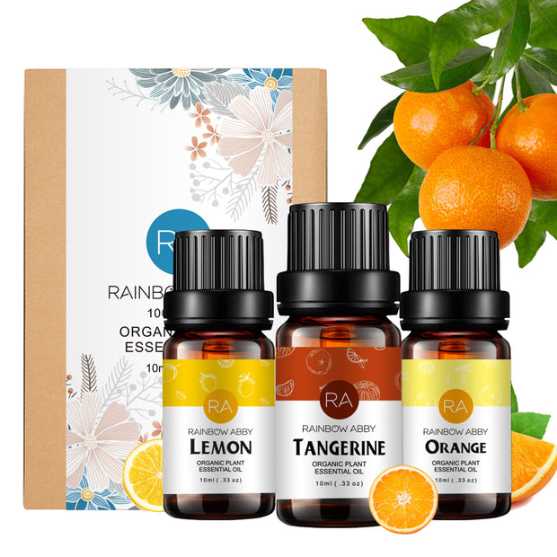 3-Pack 10ml Citrus Essential Oils Set : Sweet Orange, Lemon, and Tangerine