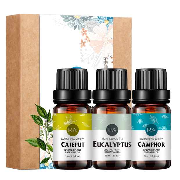 3-Pack 10ml Camphoraceous Essential Oils-Stimulating,Refreshing,Focus-enhancing