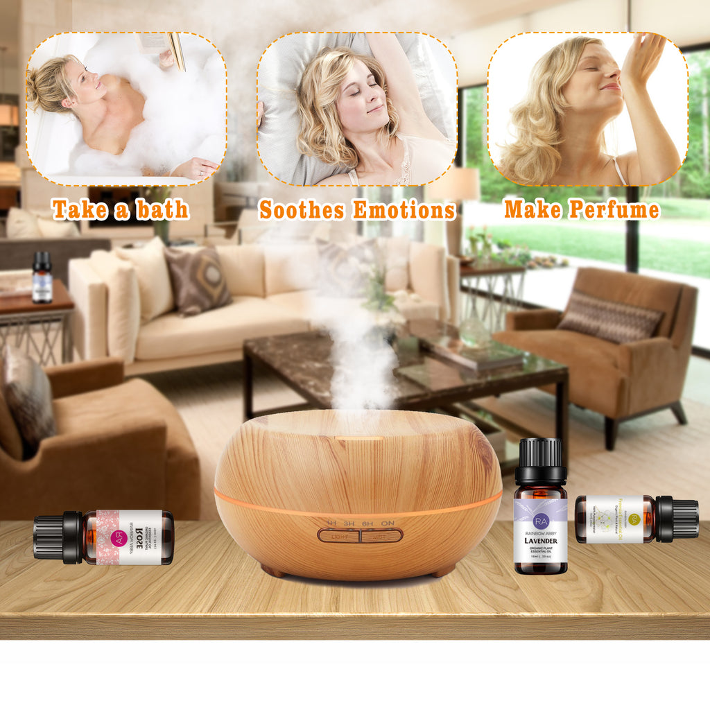 5-Pack 10ml Floral Essential Oils Set : Rose, Lavender, Cherry Blossom, Gardenia, Freesia