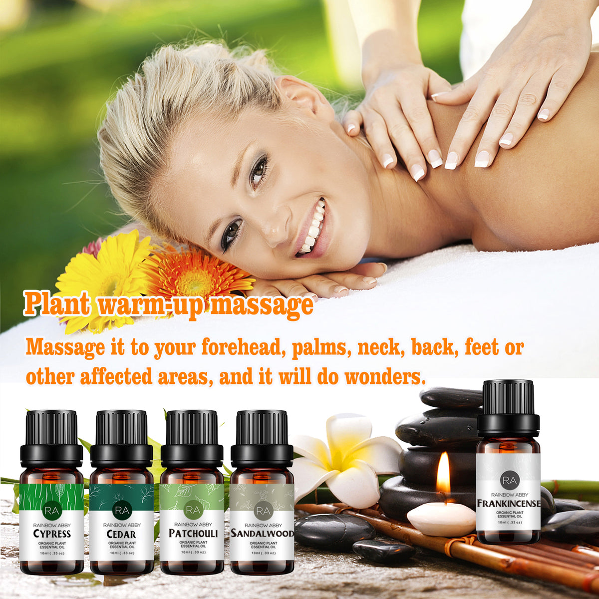 5-Pack 10ml Essential Oils Set, Men Scents Collection
