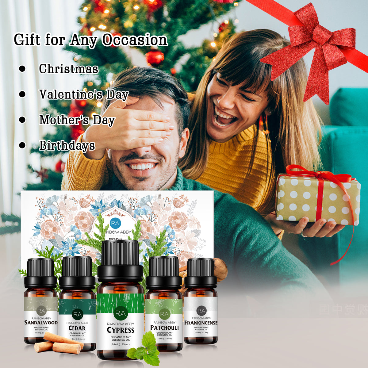 5-Pack 10ml Essential Oils Set, Men Scents Collection