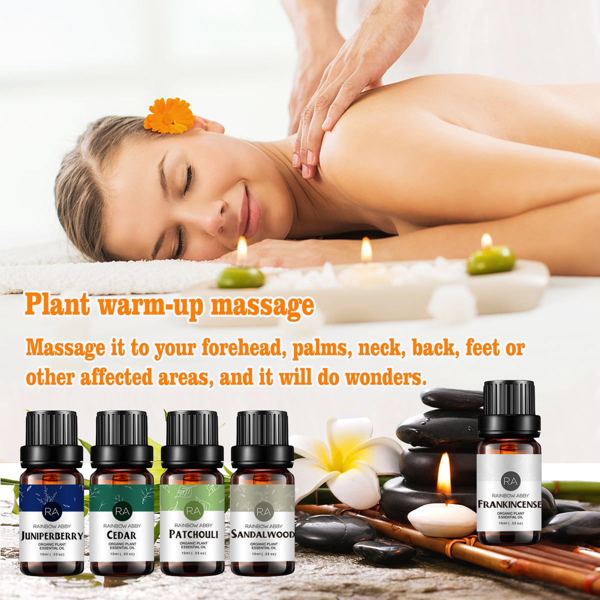 5-Pack 10ml Woody Essential Oils Set: Sandalwood, Cedarwood, Juniper Berry, Frankincense, Patchouli
