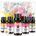 5x 10ml Floral Essential Oils Gift Set : Clove, Rose, Peony, Ylang Ylang, Chamomile