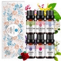 6-Pack 10ml Floral Essential Oils Gift Set: Lavender, YlangYlang, Rose, Jasmine, Cherry Blossom, Gardenia