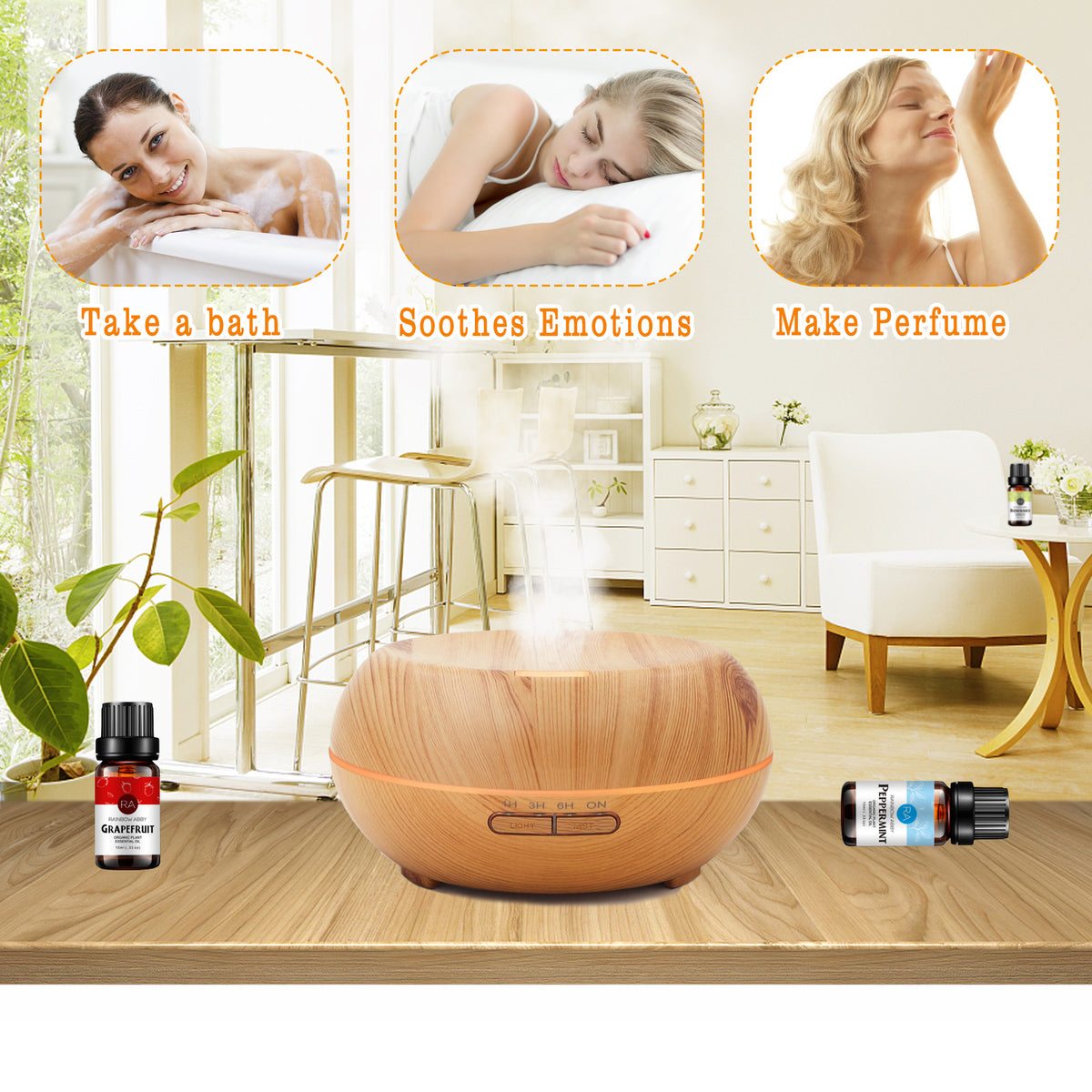 8-Pack 10ml Essential Oils Set for improving concentration- For a Mental Boost