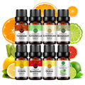 8-Pack 10ml Citrus Essential Oils Set- Invigorating, Exciting, and Uplifting