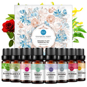 8-Pack 10ml Floral Essential Oils Set- Comforting,Promotes rest,Mood balancing