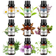 9-Pack 10ml Herbaceous Essential Oils- Calming,Promotes positivity,Encouraging