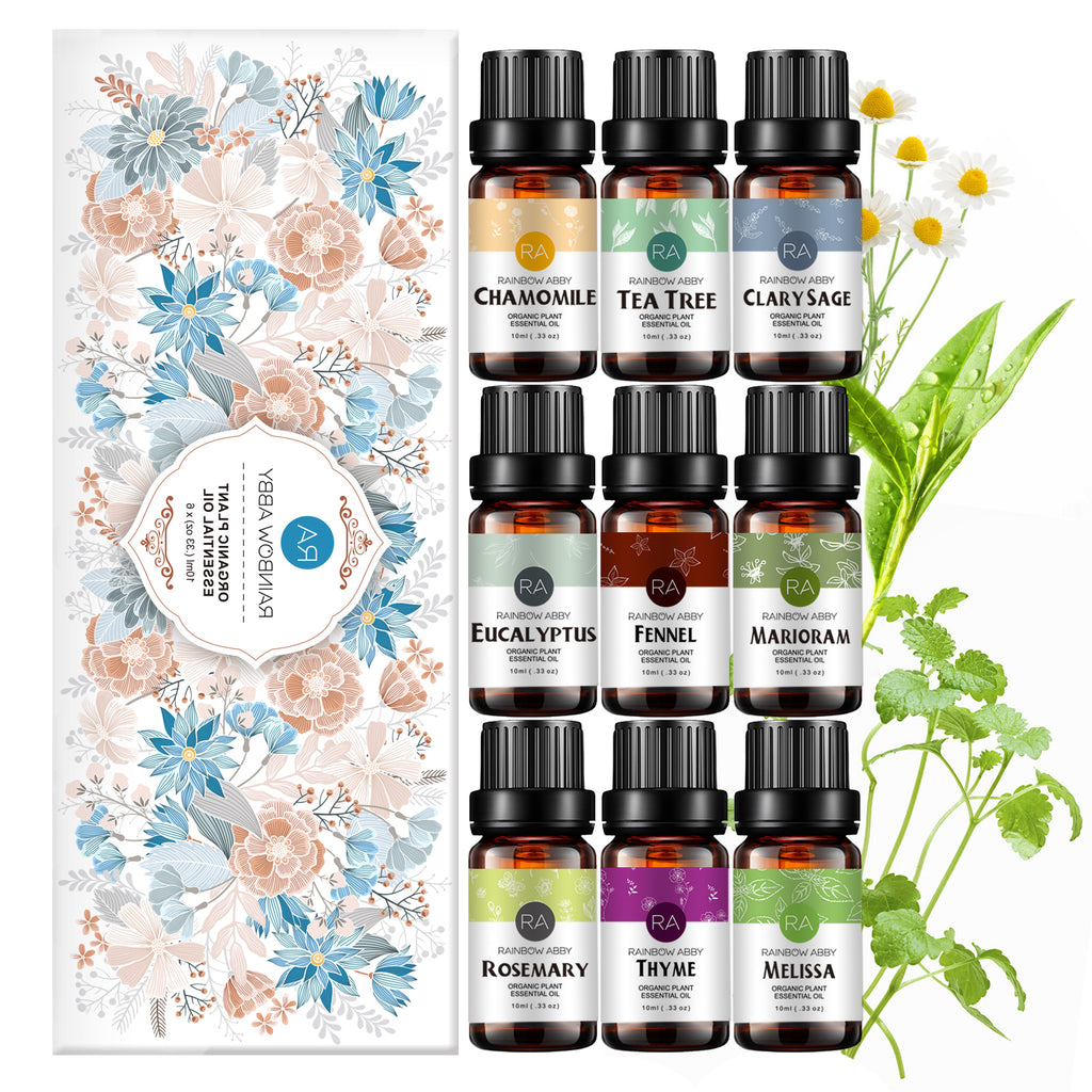 9-Pack 10ml Herbaceous Essential Oils- Calming,Promotes positivity,Encouraging
