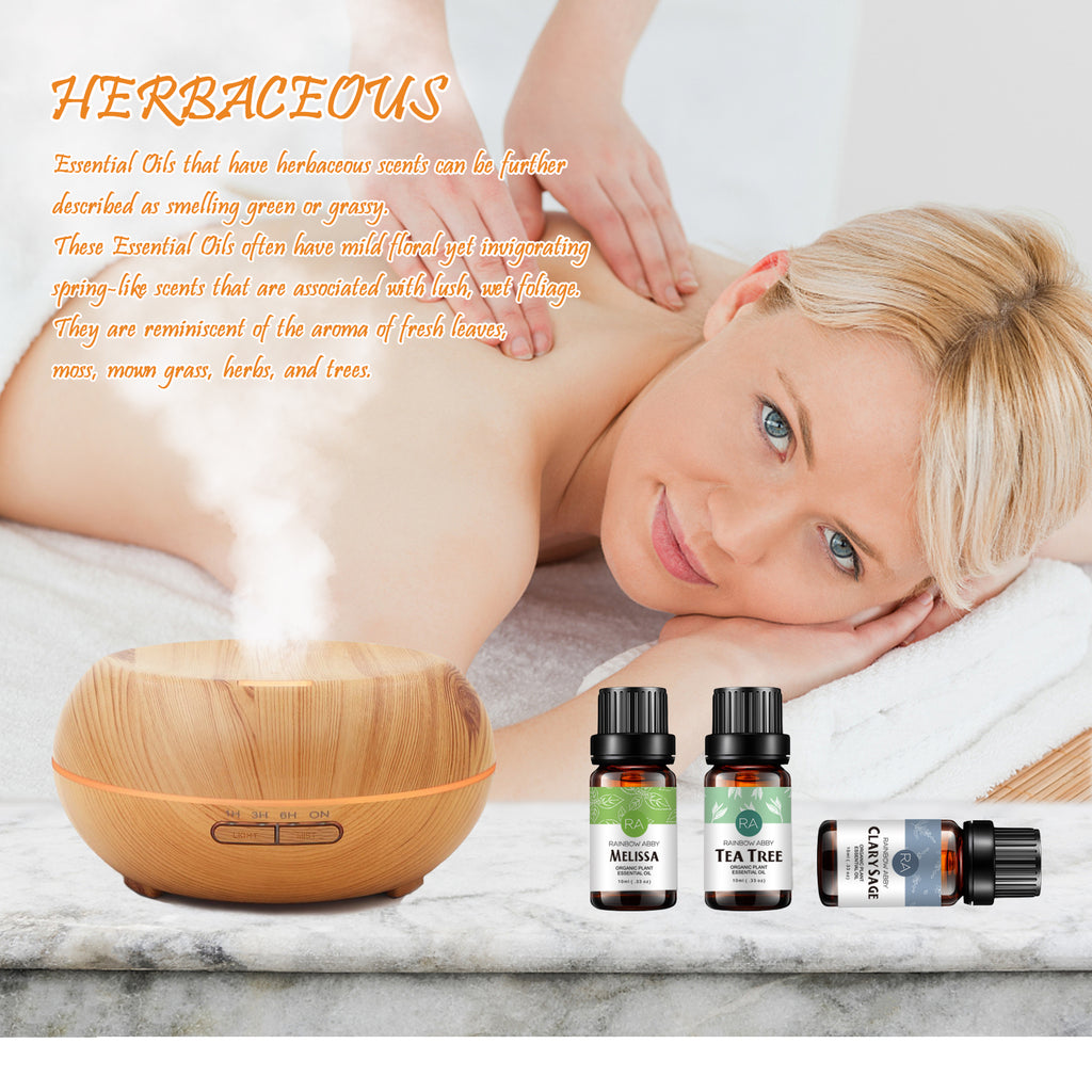 9-Pack 10ml Herbaceous Essential Oils- Calming,Promotes positivity,Encouraging